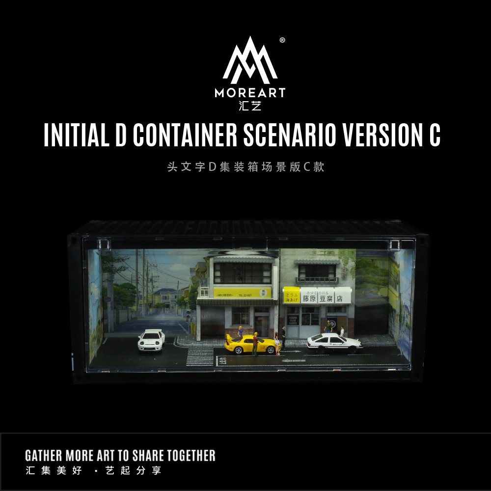 [ORDER] Mô hình diorama MOREART 1:64 Non-Alloy Initial D Container Scene Edition C Model MO400204