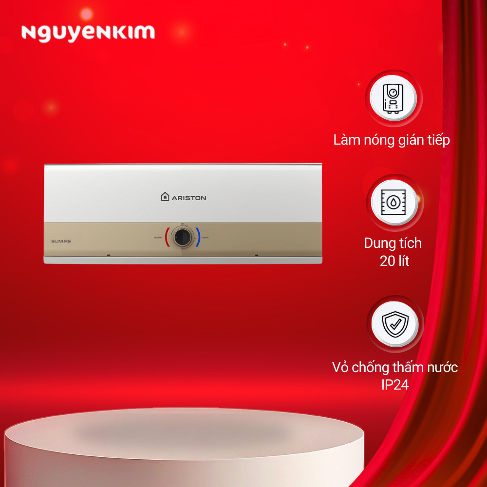 Máy nước nóng gián tiếp Ariston Slim3 20 RS MT VN 20 lít