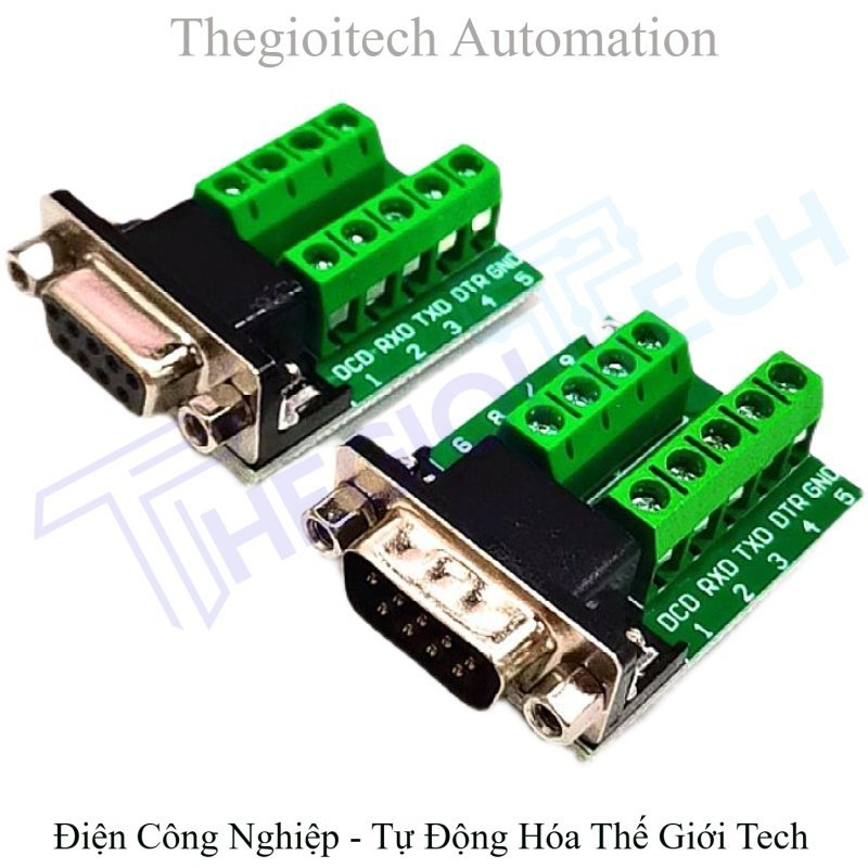 JACK DB9 Đực/Cái ra chân Bắt Vít Đầu Cắm Nối dây cho cổng 9 Chân Terminal Female With Screw Breakout
