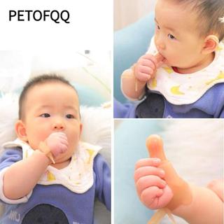 Petofqq Găng tay chỉnh hình chống ăn ngón tay cái cho bé, miếng dán silicone, phụ kiện chăm sóc