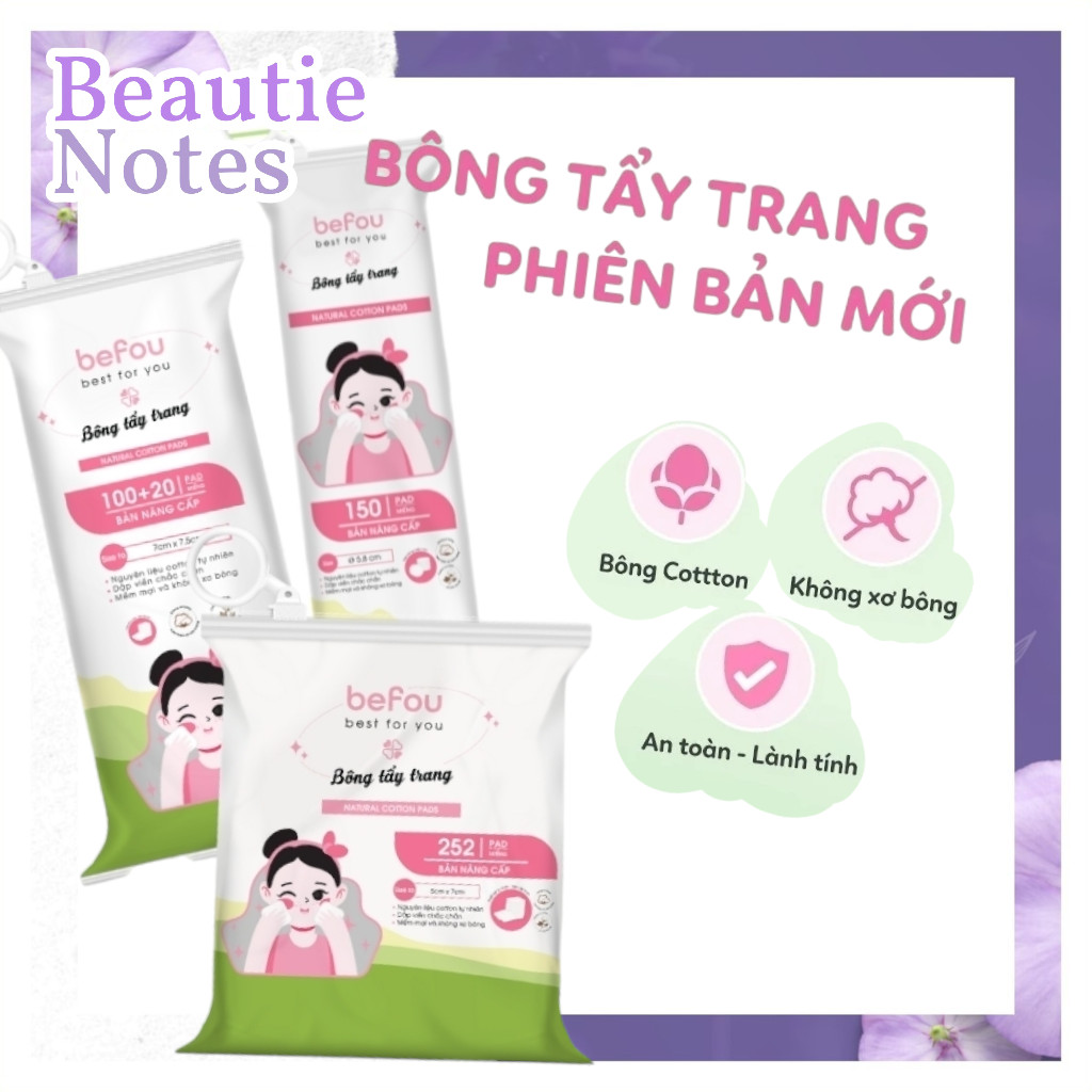 (HOẢ TỐC) Bông Tẩy Trang Befou
