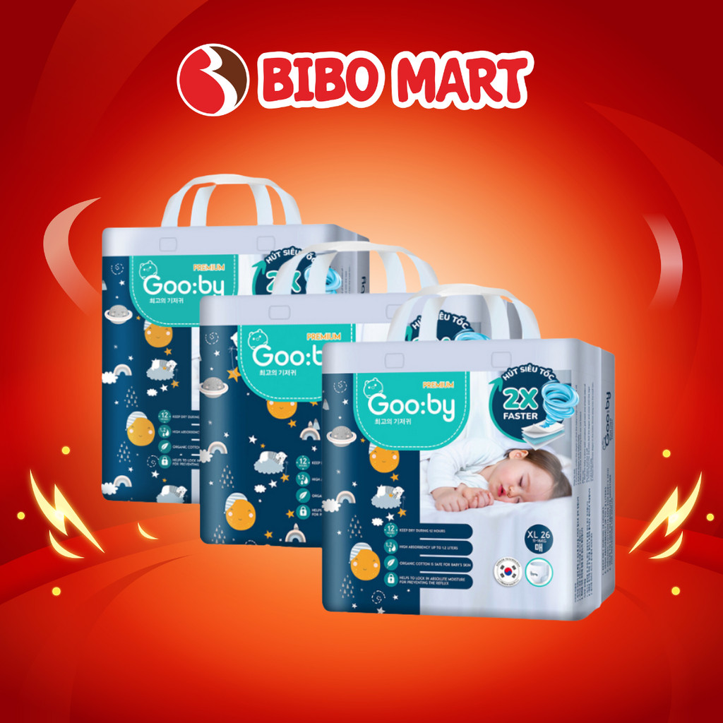 Bỉm Tã Quần Gooby Premium Mỏng Nhẹ Thấm Hút Tốt Thoáng Khí Hạn Chế Hăm Tã Đủ Size - Bibomart