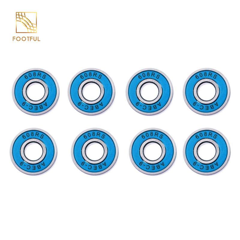 Bộ 8 Bánh xe ABEC-9inline skates với bạc đạn 608RS 8mm dành cho xe tay ga và ván trượt