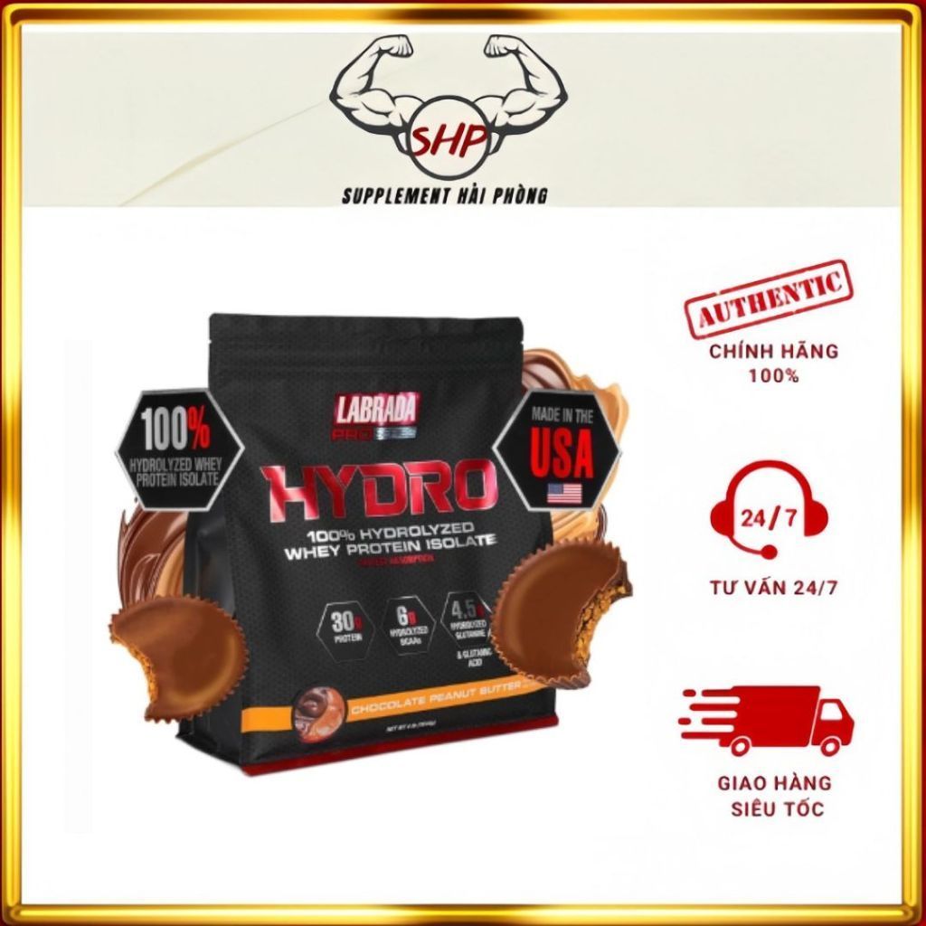 [Ảnh thật] [Hàng BBT] Whey Protein Hydrolyzed Isolate Labrada Whey HYDRO(1.8kg) CHÍNH HÃNG CÔNG TY