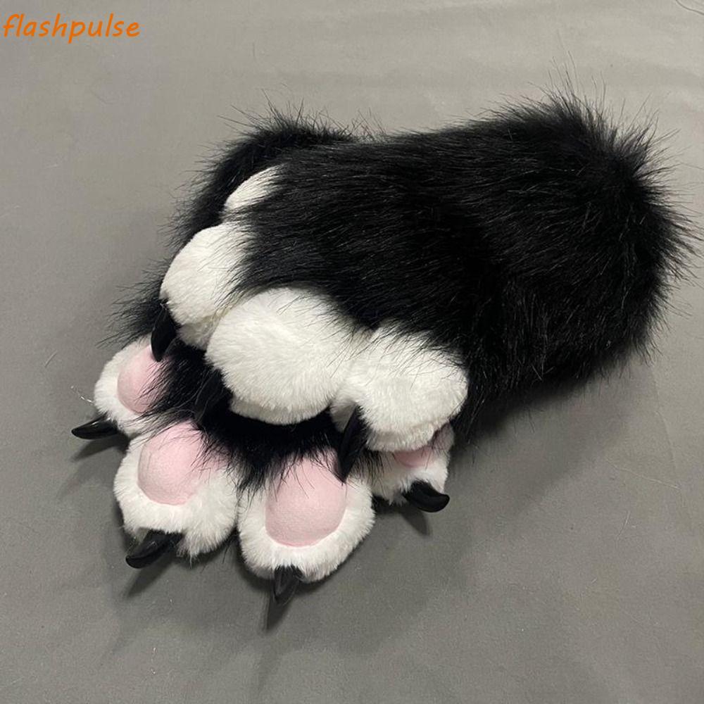 Găng tay furry Paw Design cho cosplay và kigurumi, ấm áp và đáng yêu