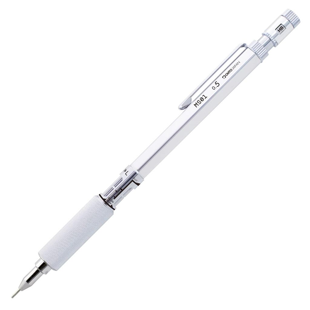 OHTO MS01 Drafting Mechanical Pencil 0.5mm Silver Made in Japan Professional