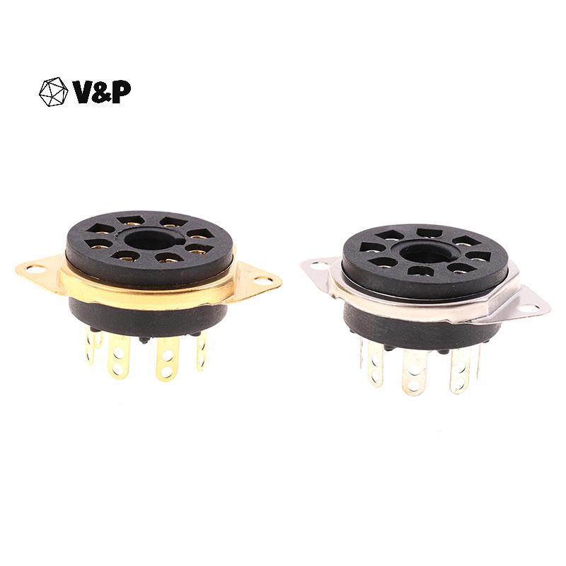 V & P Chassis Mount 8pin Bakelite Tube Soet Base Cho 6550B 6CA7 EL34 6L6 KT88 Vintage AMP DIY