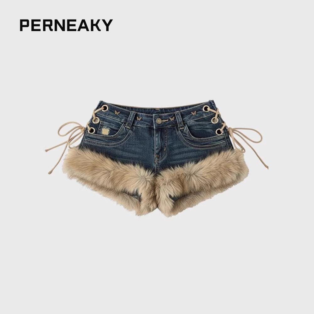 Quần Short Denim PENEAKY Y2K Style, Retro Slim Fit - Thời Trang Nữ