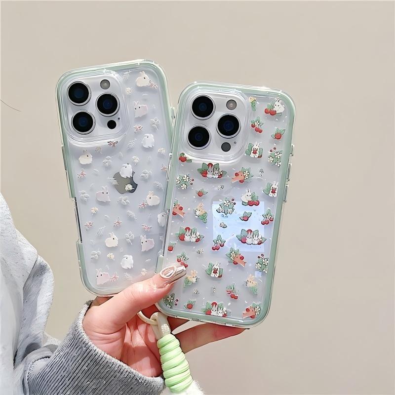 Ốp lưng iPhone Thỏ hoa Cho iPhone 16 Promax 15 11 12 13 14plus xr xsmax 17plus