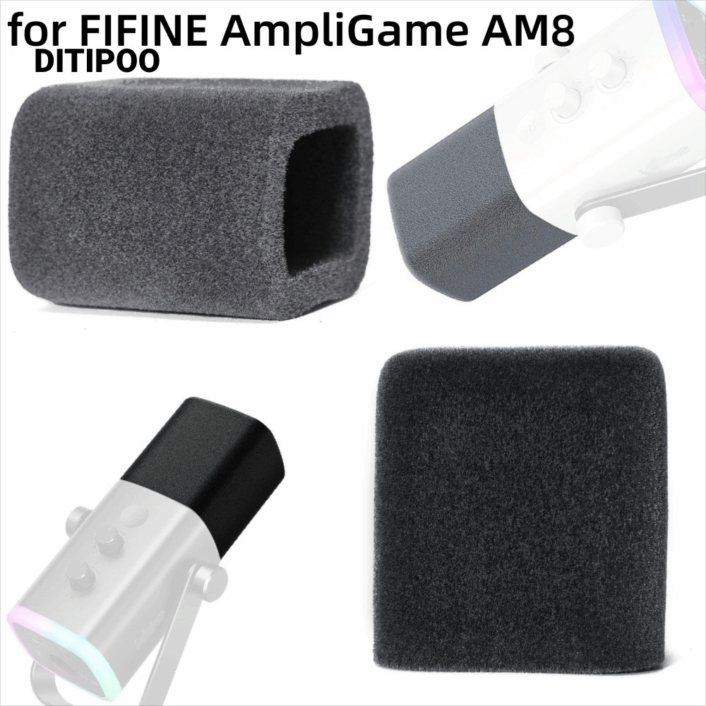 DITIPOO 1 Chiếc Mic Kính Chắn Gió, Xốp Xốp Thay Thế Micrô Muff, Giảm Tiếng Ồn Chống Gió Pop Lọc Dành