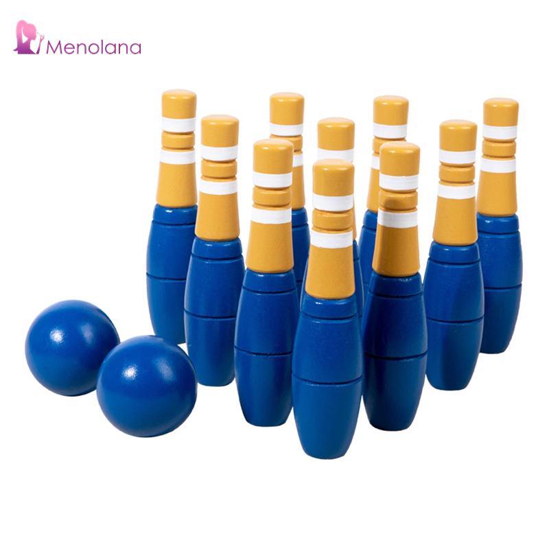 10 Miếng Gỗ Bowling Bộ Bền Bãi Cỏ Bowling Và Trò Chơi Bóng Trượt Tuyết