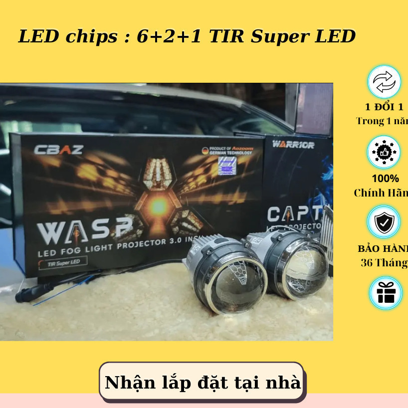 New   Bi LED Gầm Aozoom Wasp Chính Hãng