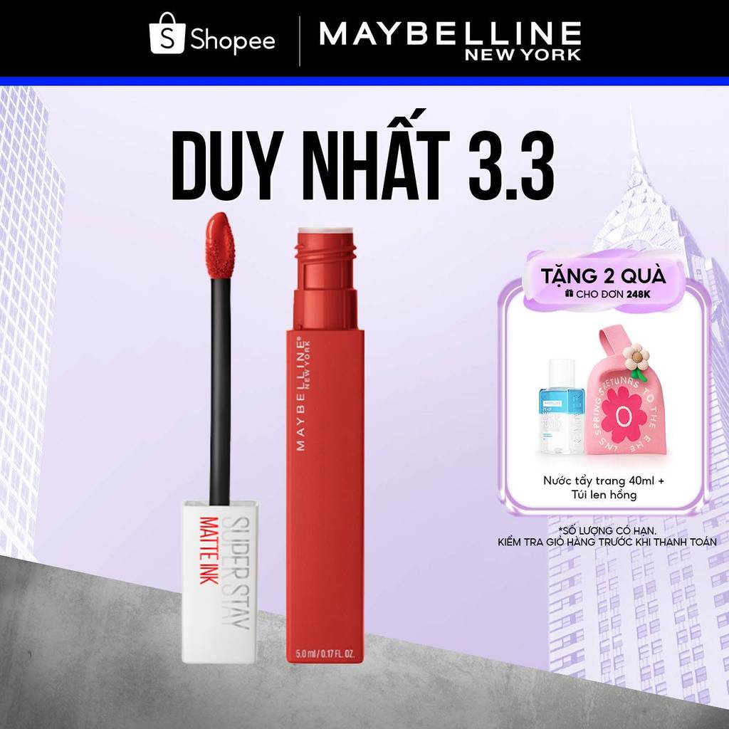 Son Kem Lì 16h Lâu Trôi Maybelline New York Super Stay Matte Ink City Edition Lipstick 5ml