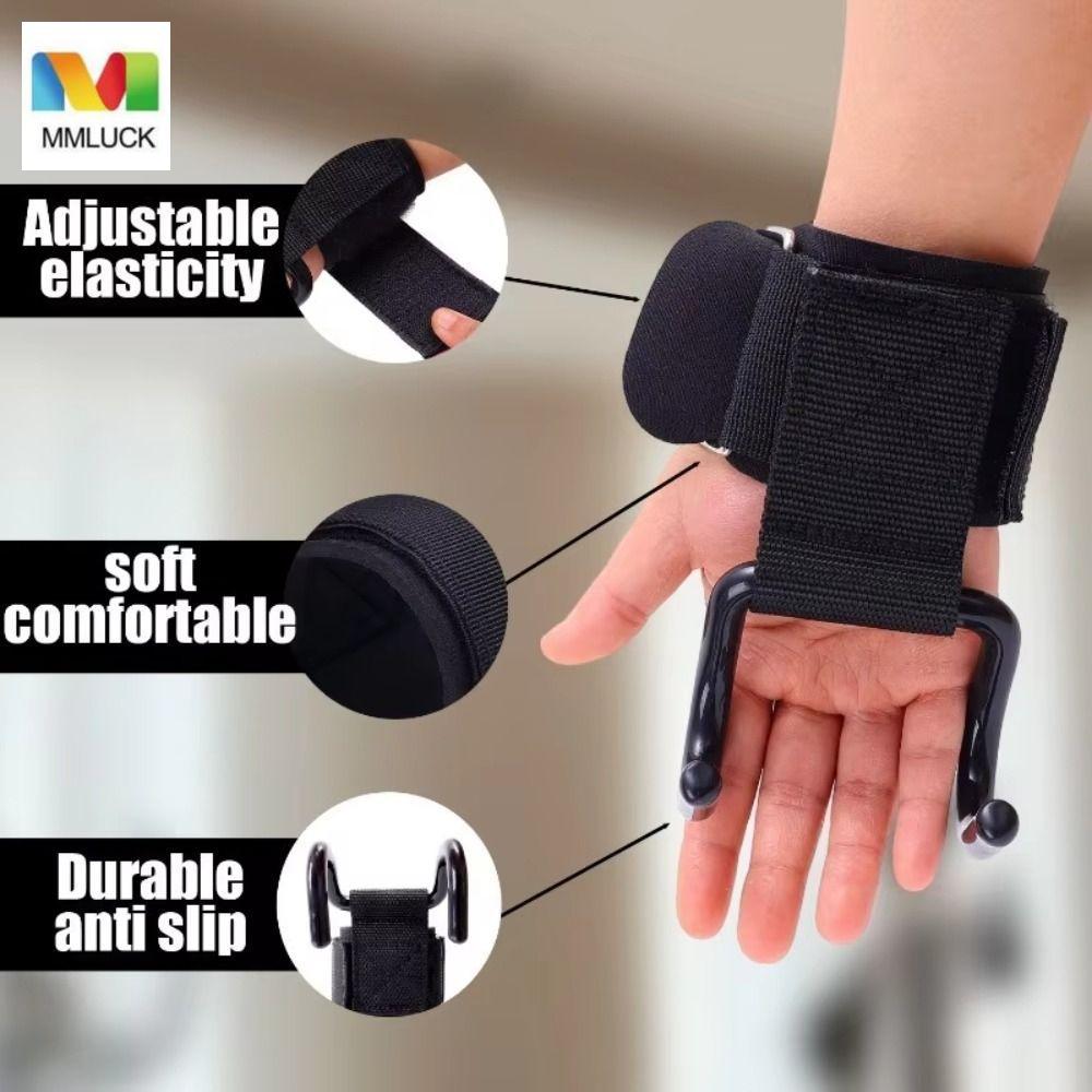 MMLUCK Móc Cầm Nâng Trọng Lượng MMLUCK - Thép Điều Chỉnh, Hỗ Trợ Cổ Tay khi Tập Gym