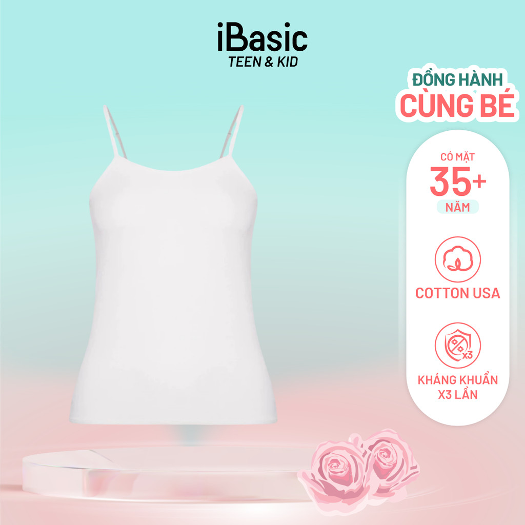 [MUA NHIỀU GIẢM SÂU] Áo lót nữ học sinh hai dây iBasic cami dài VA112