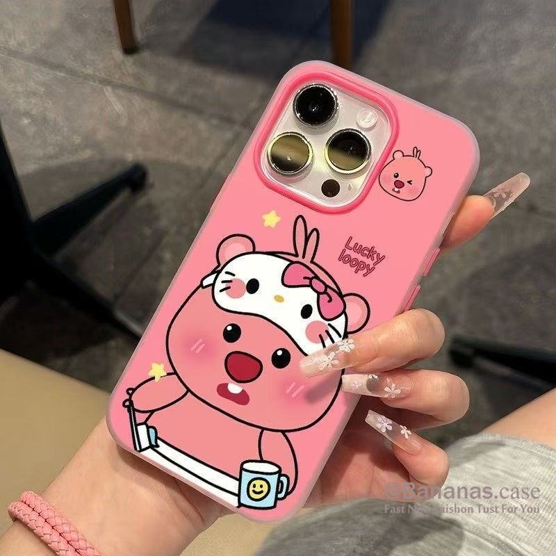Phim Hoạt Hình Dễ Thương Loppy Matte Ốp Lưng Điện Thoại iPhone 17 16 15 14 13 12 11 Pro Max X Xr Xs 