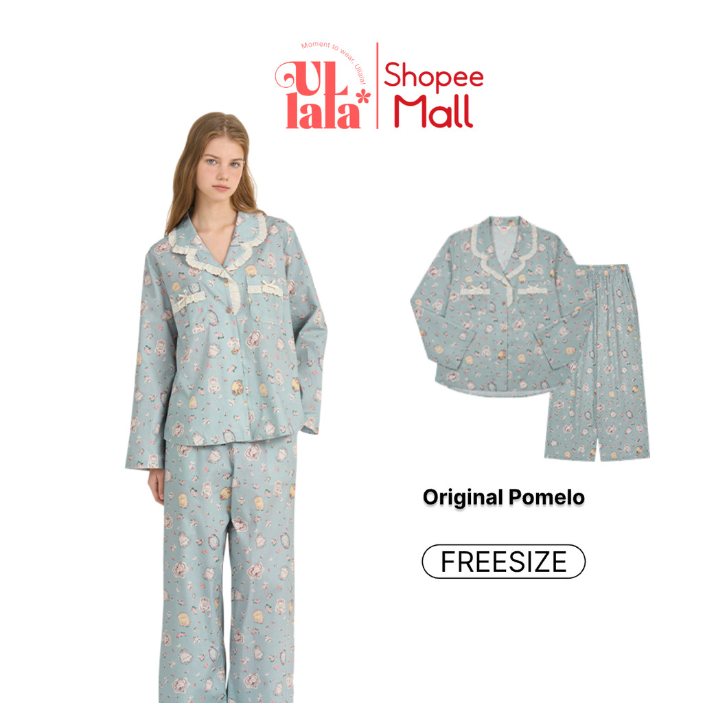 Ullala Pajamas Pomelo bộ ngủ mặc nhà nữ dài tay Freesize
