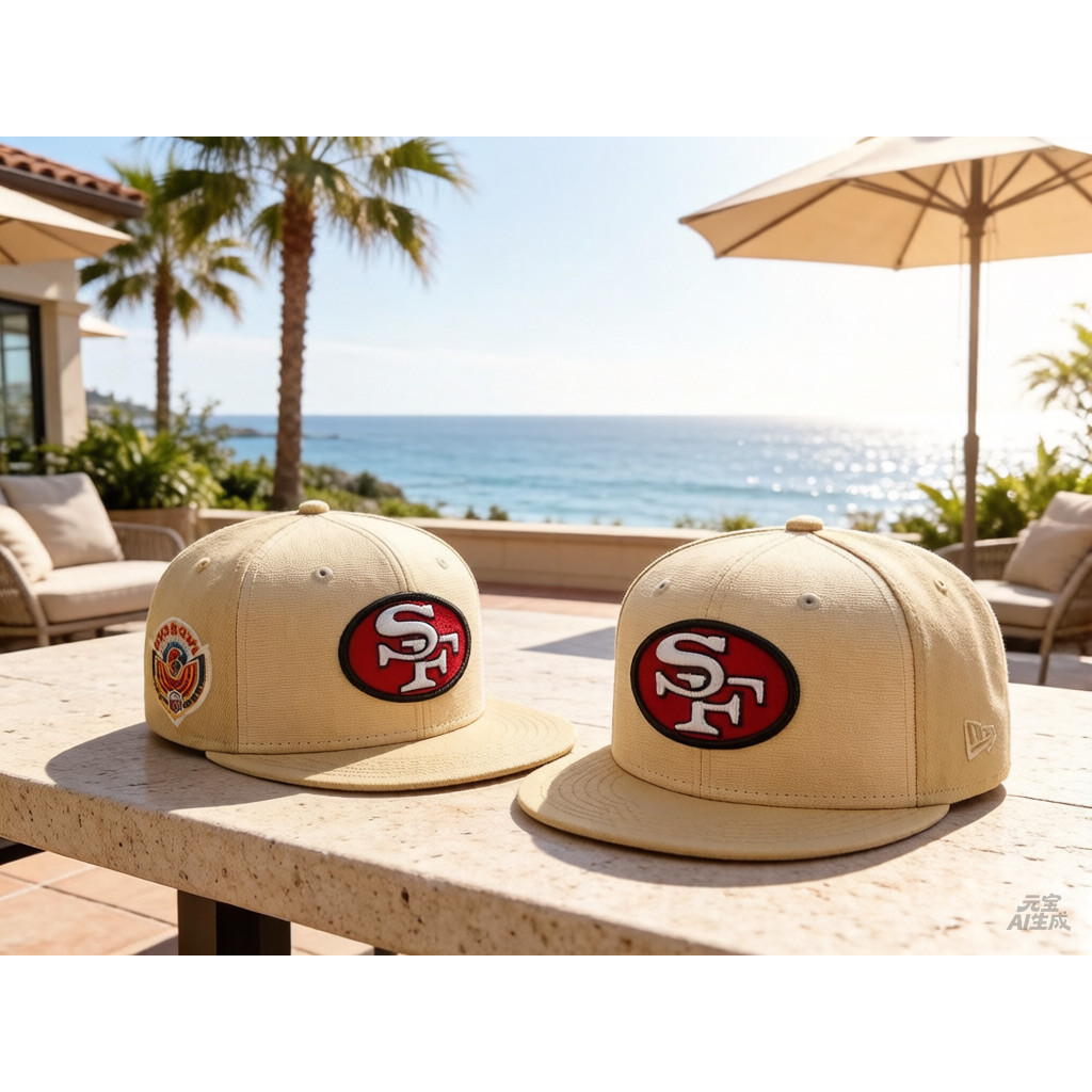 Mũ Snapback San Francisco 49ers Pro Bowl Hawaii 1996 phiên bản vàng mặt trước rafia