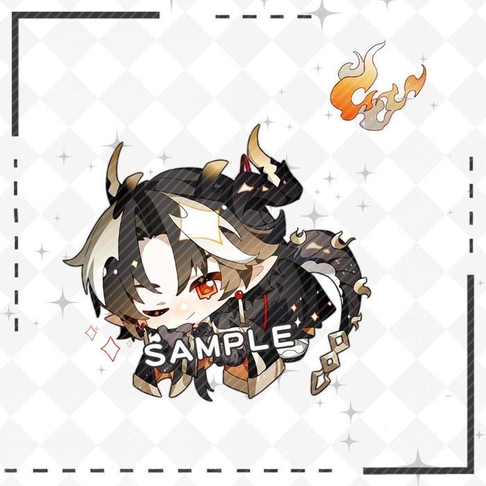 Gantungan Kunci Arknight Ling Akrilik Transparan Keychain Chongyue Lin Souvenir Hadiah Ganci Anime -