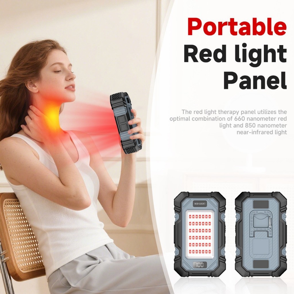 Đèn vật lý trị liệu ánh sáng đỏ cầm tay cầm tay, đèn làm đẹp hồng ngoại, đèn vật lý trị liệu ngoài trời, đèn hàng, nén nóng