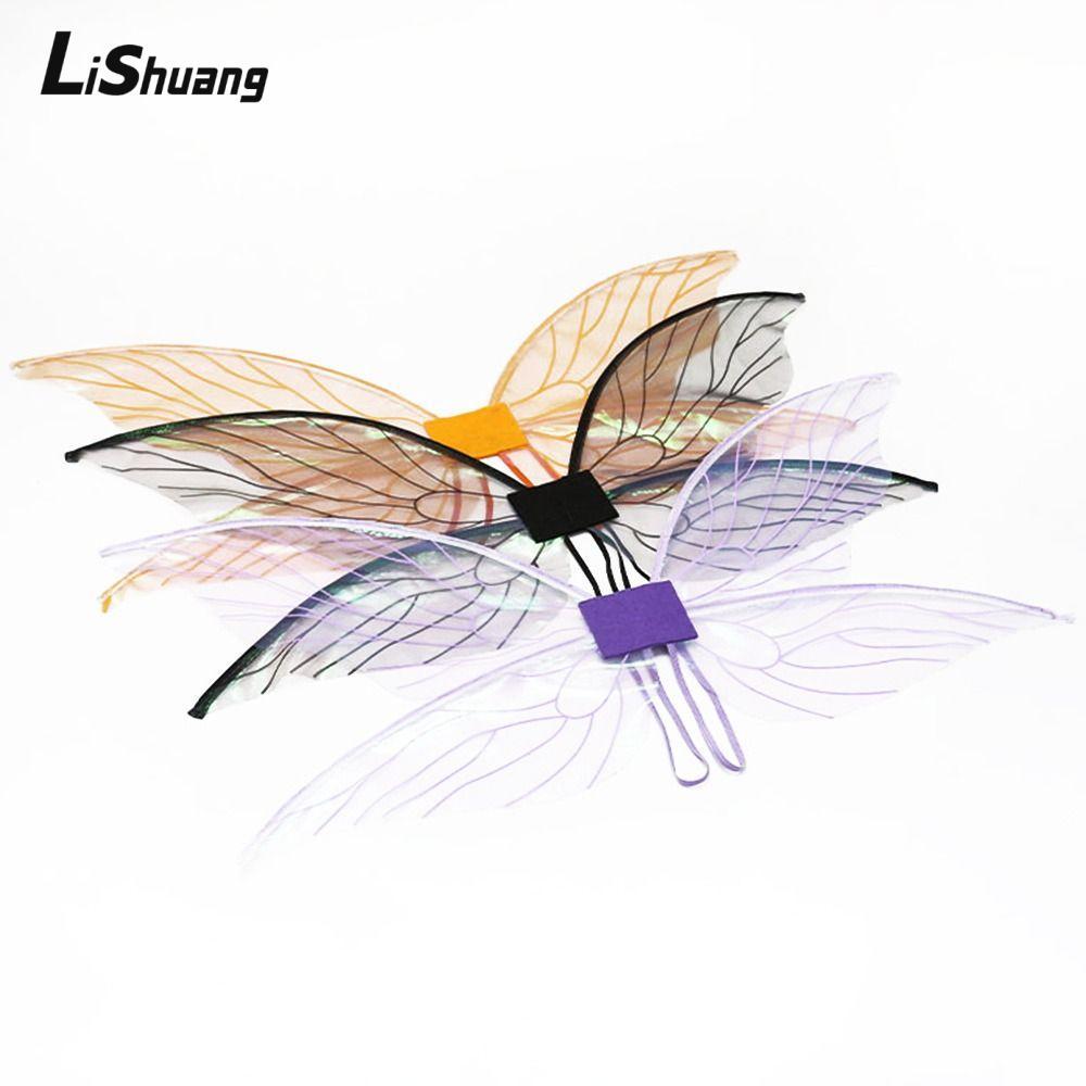 LISHUANG Fairy Wings Bé Gái Công Chúa Thiên Thần Cánh Phụ Kiện Trang Phục Dự Tiệc Halloween Dress-Up
