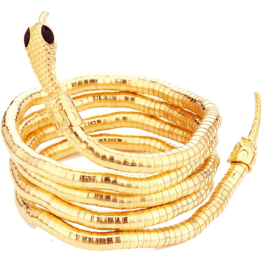 Vòng cổ và vòng tay rắn punk & medusa linh hoạt cho Halloween