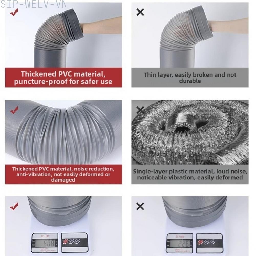 {WELV}PVC Range Hood Exhaust Pipe 150mm to 180mm Thickened Kitchen Ventilation Duct