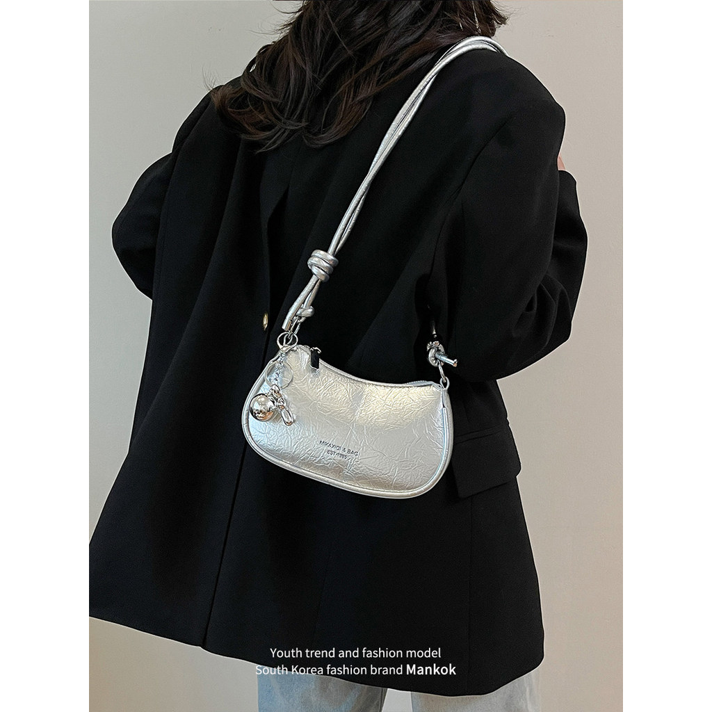 Mankok Mùa Hè Niche Thiết Kế Sense Bạc Nách Túi Nhỏ Nữ 2026 Phong Cách Mới Cao Cấp Sense Túi Điện Th
