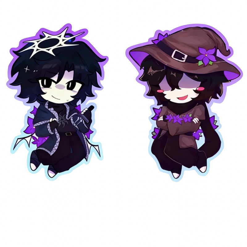 RBLX Forsaken Acrylic  keychains two time & azure, Cute cartoon game Character pendant