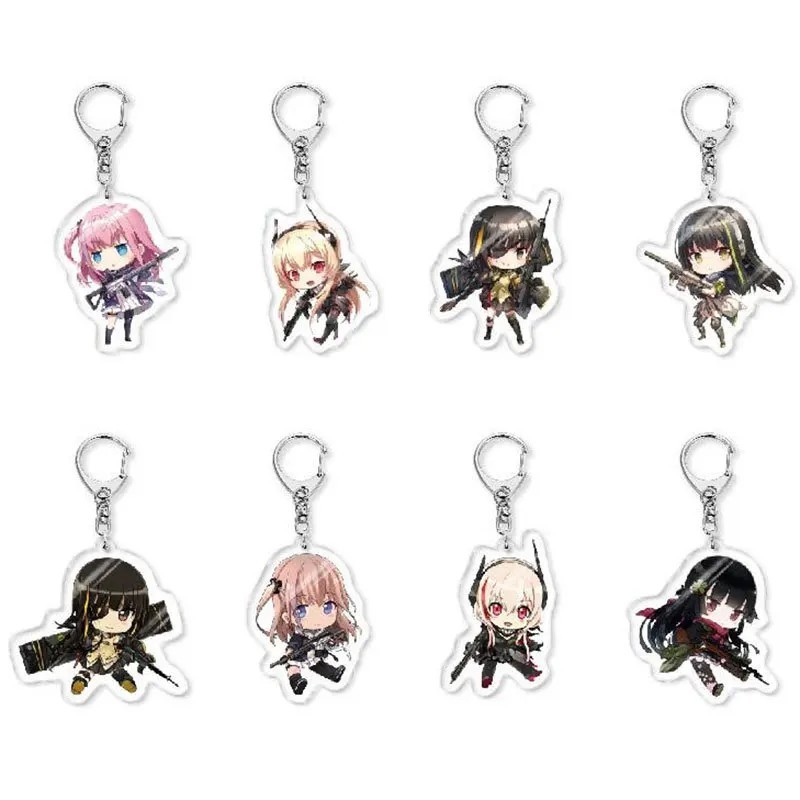 Móc khóa anime Girls Frontline mica acrylic hình M4A1 M16A1 SOPMOD II chibi trang trí balo túi xách 