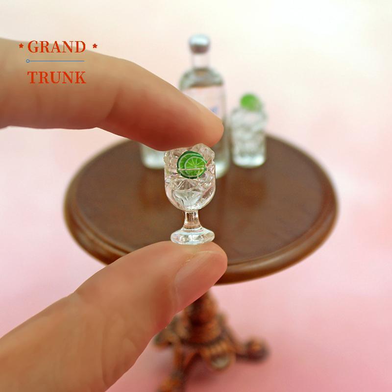 [GRAND-t] 3pc Nhà Búp Bê Mini Nhựa Vodka Bộ Thủy Tinh Mô Phỏng Đồ Chơi Mô Hình Đồ Chơi