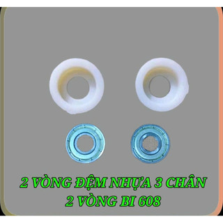 combo 2 vòng bi 608 và 2 sơ mi nhựa chịu nhiệt cao - mẫu đa năng