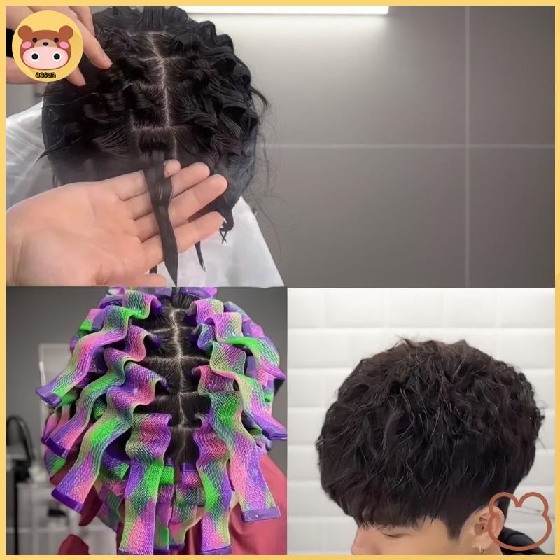 Aosun 18 / 28 Cái Magic Heatless Water Wave Hair Curler Họa Tiết Tự Động Cán Thanh Tạo Kiểu Tóc Sóng