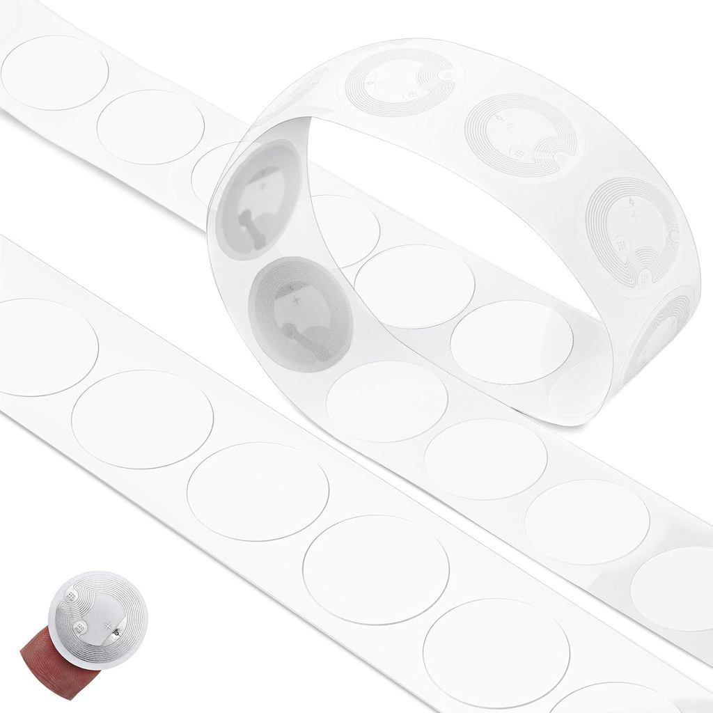Bộ 50 Thẻ NTAG216 NFC Miếng Dán Với Chip NTAG216 Chính Hãng Nhãn Dán NFC Nhãn Dính Thẻ RFID Trong Su