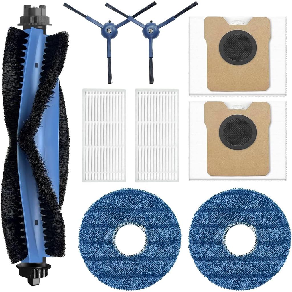 Các bộ phận thay thế Omni C20 cho Robot hút bụi Eufy Omni C20, Bao gồm 1 bàn chải chính, 2 bàn chải 