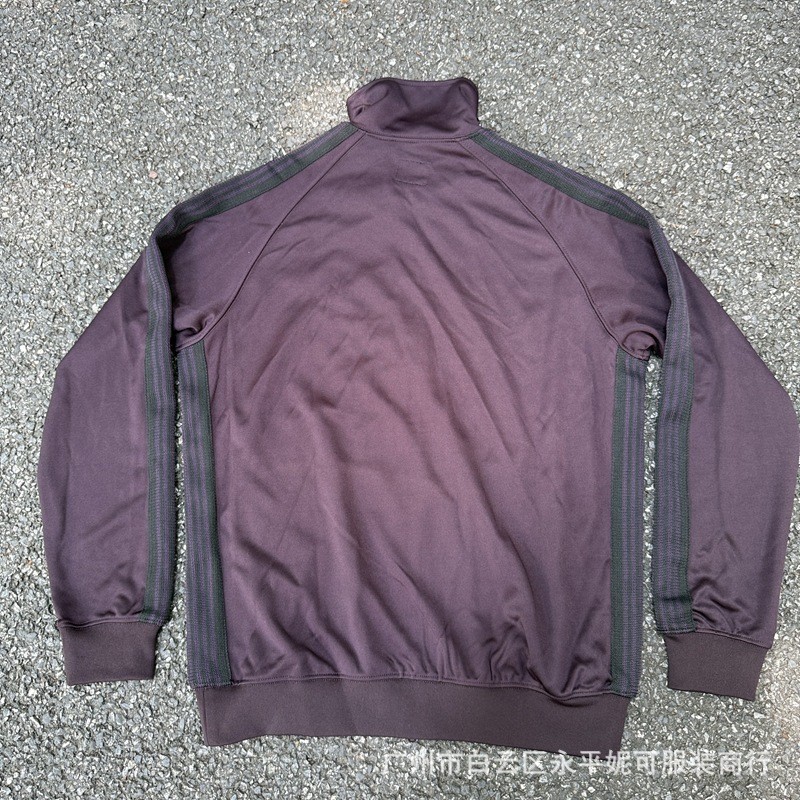 YJF2 Needles Poly Smooth TrackSuit Dark purple long pants and loose jacket sports suit