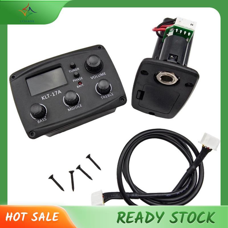 [luxiang.th] -17A Acoustic Guitar EQ Preamp, với Digital Procedding Tuner 3 Band EQ Equalizer với Tu