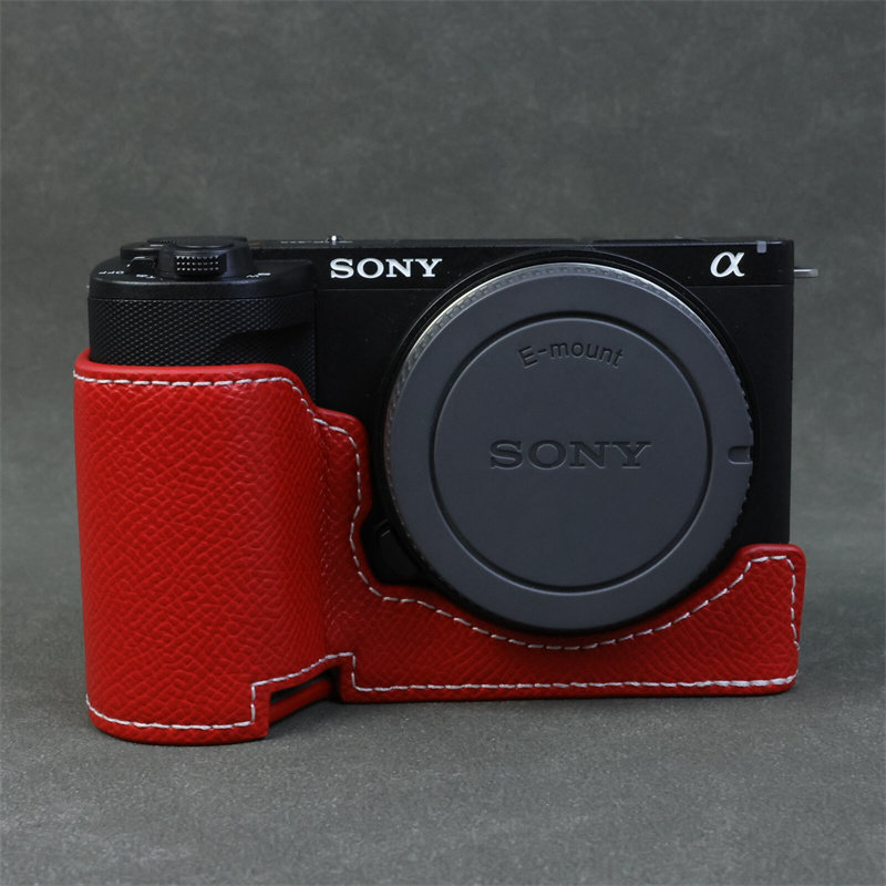 bao đựng máy ảnh digital Túi đựng máy ảnh ZV-E10 ii dùng cho Sony vỏ bọc da bảo vệ zve10l vỏ nửa đế 