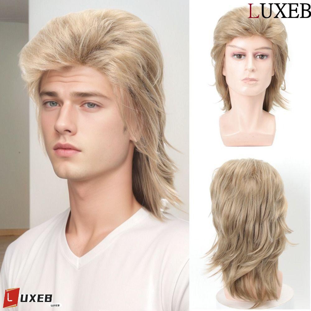 Luxeb Trang Phục Tóc Giả Retro Cosplay - Tóc Tổng Hợp Style 70s-80s, Perfect Cho Rocker & Disco Part