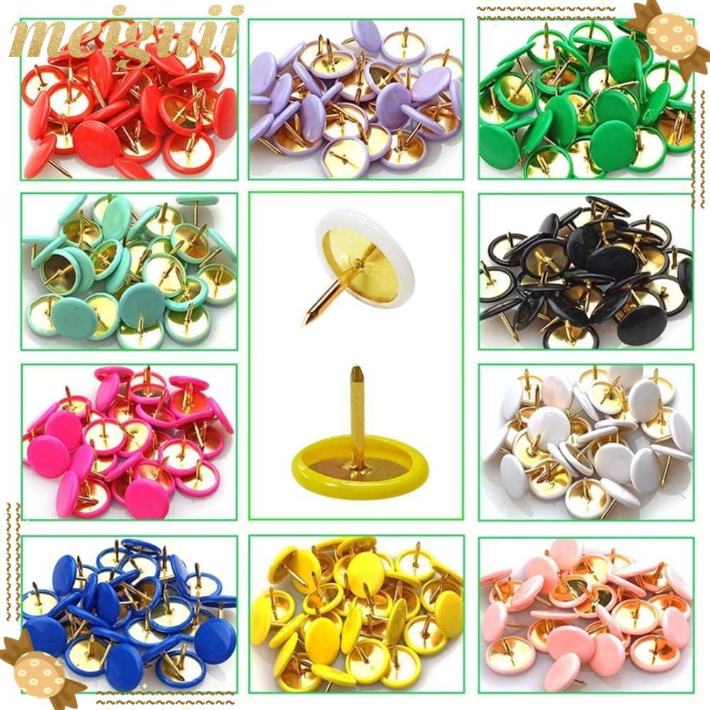 MEIGUII 100 Cái Chân đẩy tròn, Tacks Point Bulletin Vẽ Tacks, Đồ dùng văn phòng Bảng thông báo ngón 