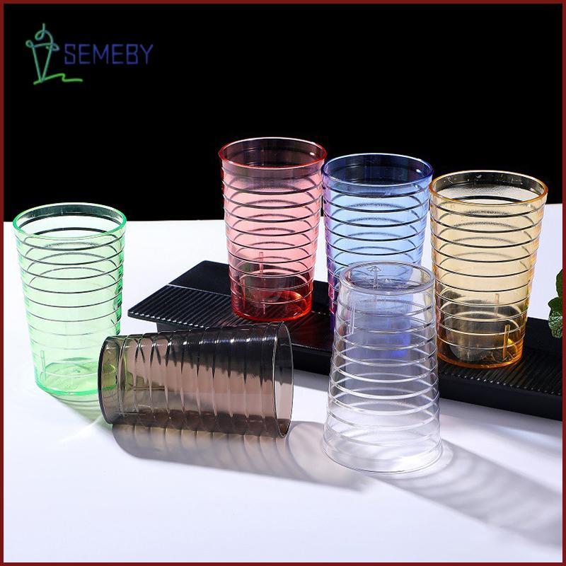 [SEMEBY] Cốc nước có giá trị cao trong suốt, Cốc bia PS bằng nhựa thanh, Cốc nước ngoài trong suốt, 