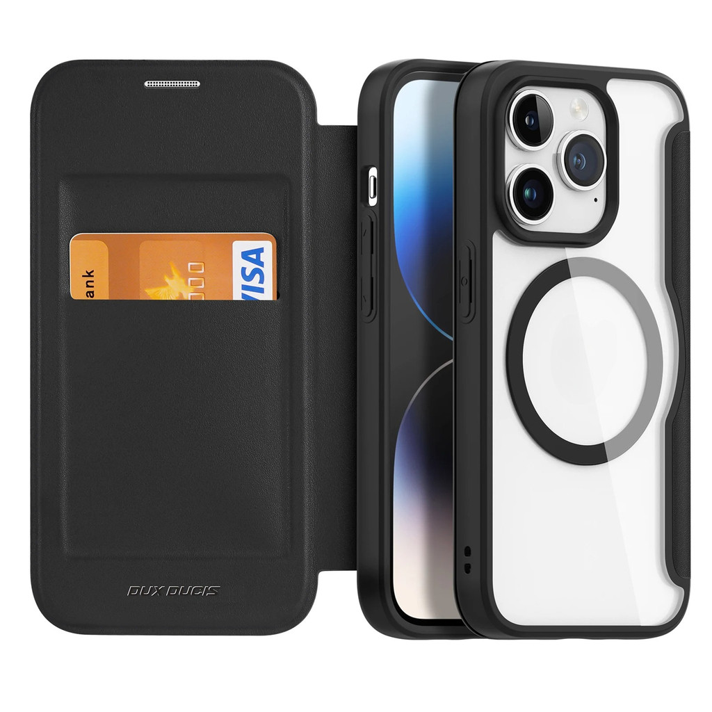 Ốp Bảo Vệ DUX DUCIS Folio, Thích Hợp Cho IPhone 15 16 17 Pro Max, Có Ví, Ốp điện thoại IPhone 15 Plu
