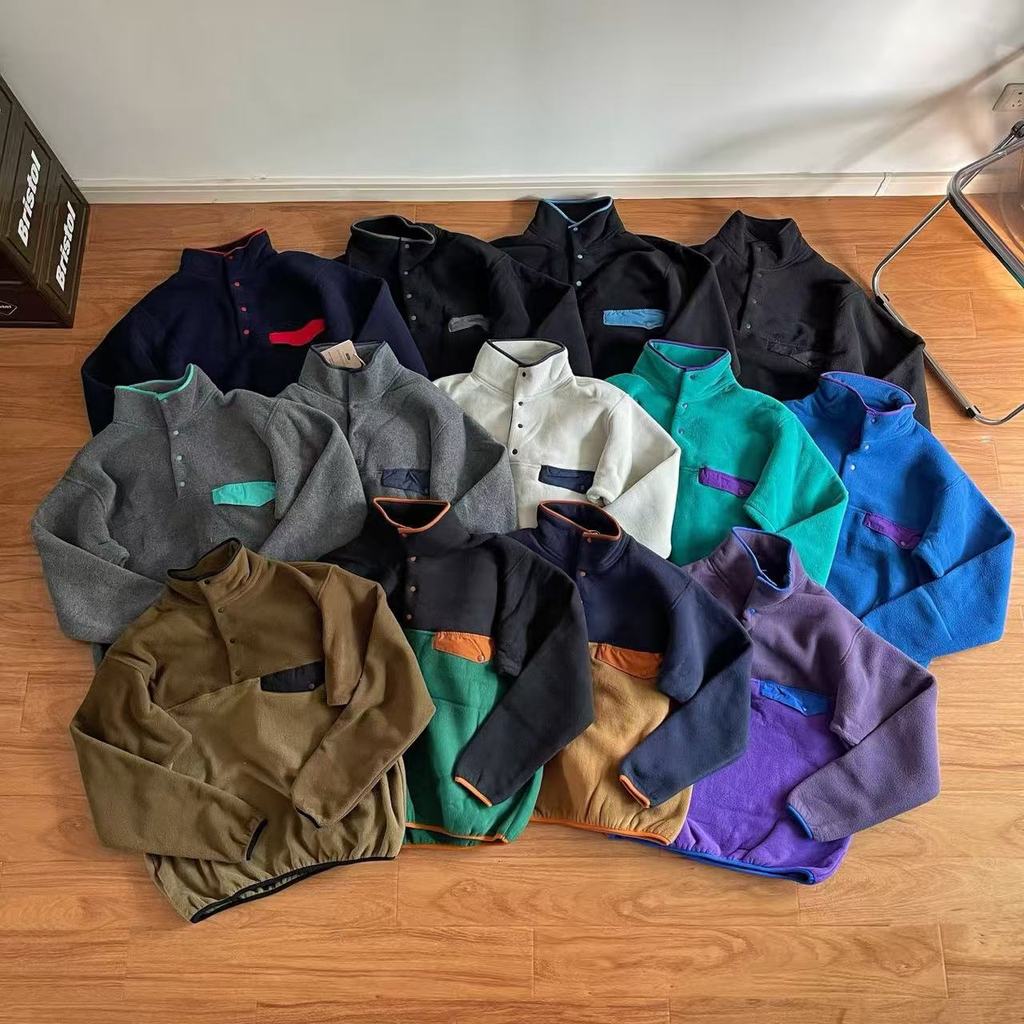 E8X7 Patagonia Mountain-style outdoor American retro fleece pullover sweatshirt warm jacket