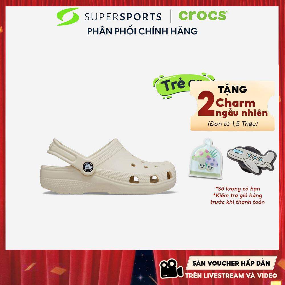 Giày Clog Trẻ Em Crocs Classic - Be - 206991-2Y2 ADS02 LS100