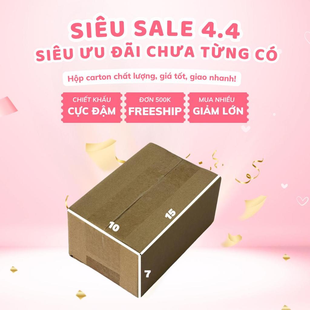 hộp carton 15x10x7 bộ 100 trơn cứng cáp