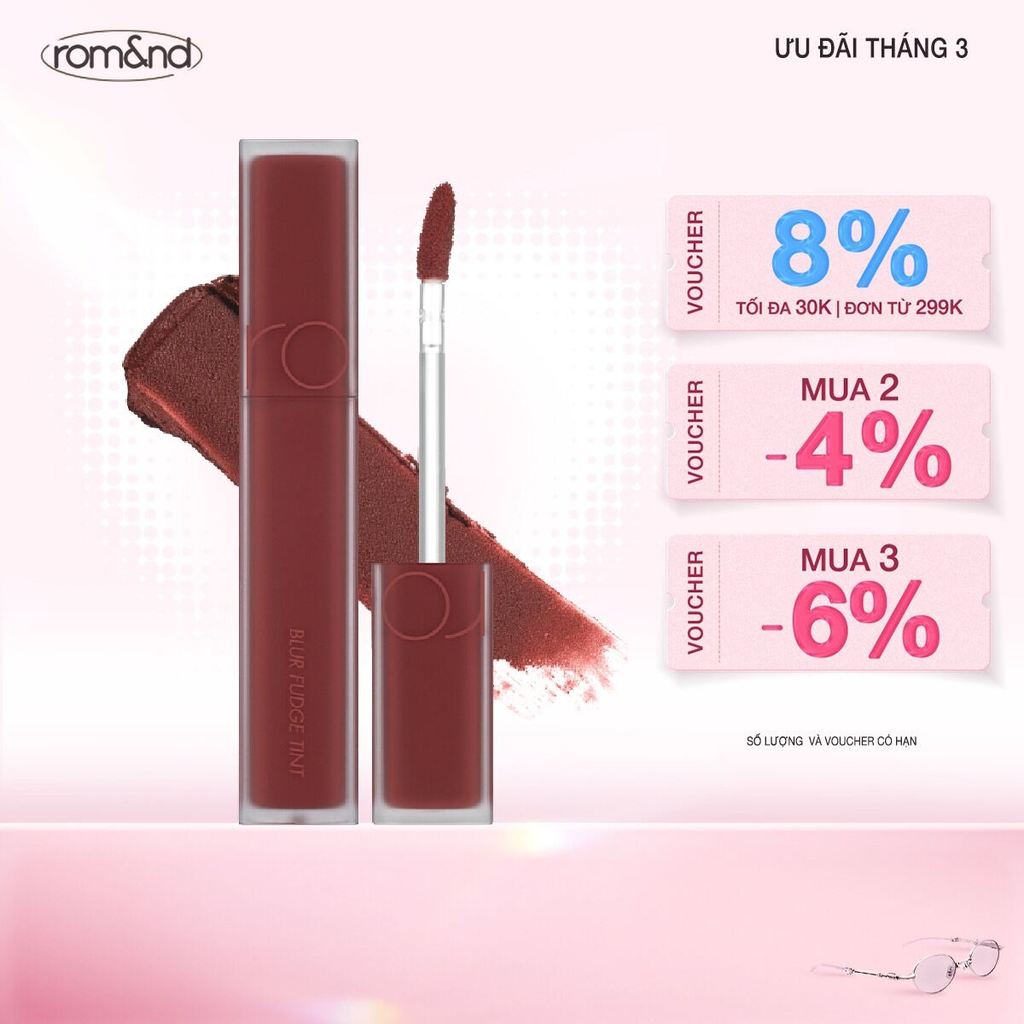 [LIVE] Son kem siêu lì, cho đôi môi mịn mượt Hàn Quốc Romand Blur Fudge Tint 5g