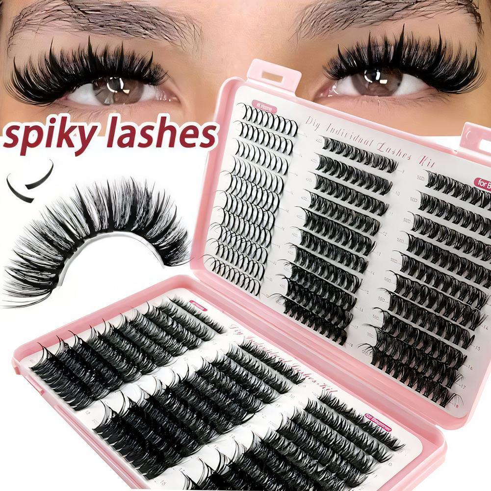 Diy Lash Clusters Kit Cat Eye Wispy Fluffy Eye Extensions With Bond & Seal V0k5