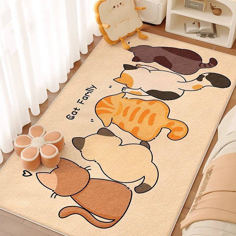 Thickened Cute Cartoon Bedroom Bedside Carpet Cashmere-like Long Living Room Bay Window Children's R