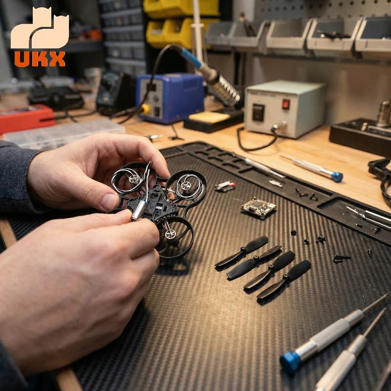 UKX 4 X DIY DC3.7V 50000RPM 716 Hollow Cup Coreless Tốc Độ Cao CW CCW Motor Với 4 X 50MM A B Cánh Qu