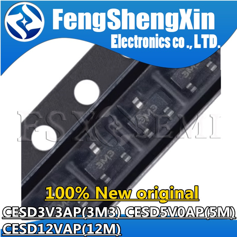 10 CESD3V3AP 3M3 3V CESD5V0AP 5M 5V CESD12VAP 12M 12V SOT-23 ESD Diode